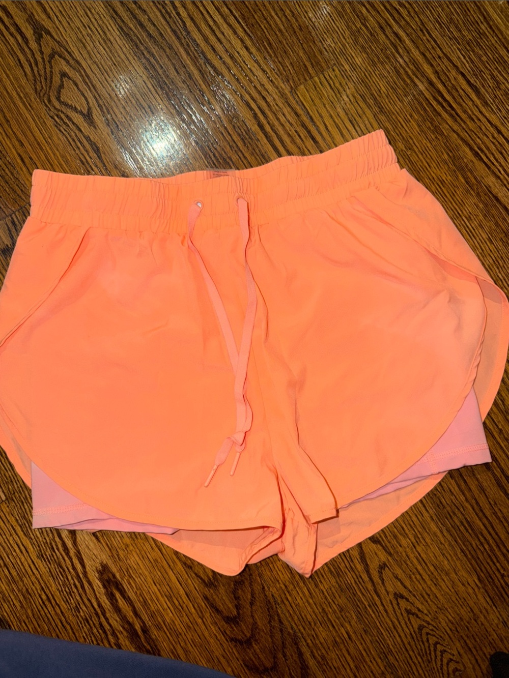 BuffBunny Neon orange Athletic Drawstring Shorts